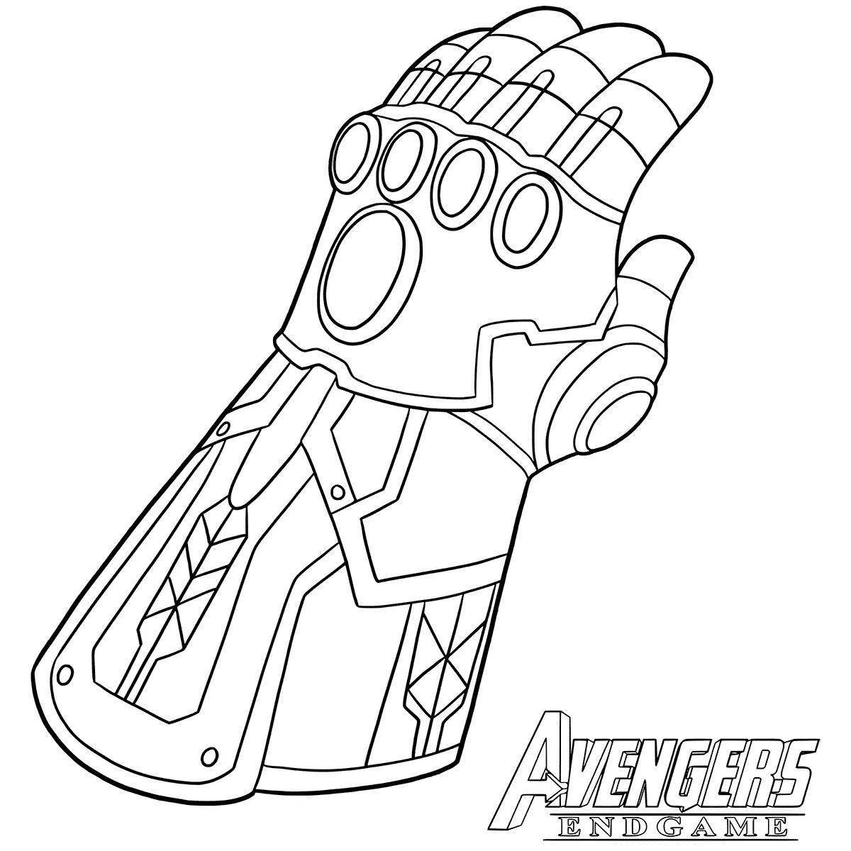 Gorgeous thanos coloring page