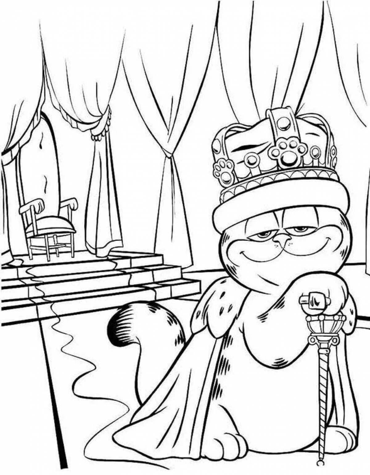 Charming garfield coloring page