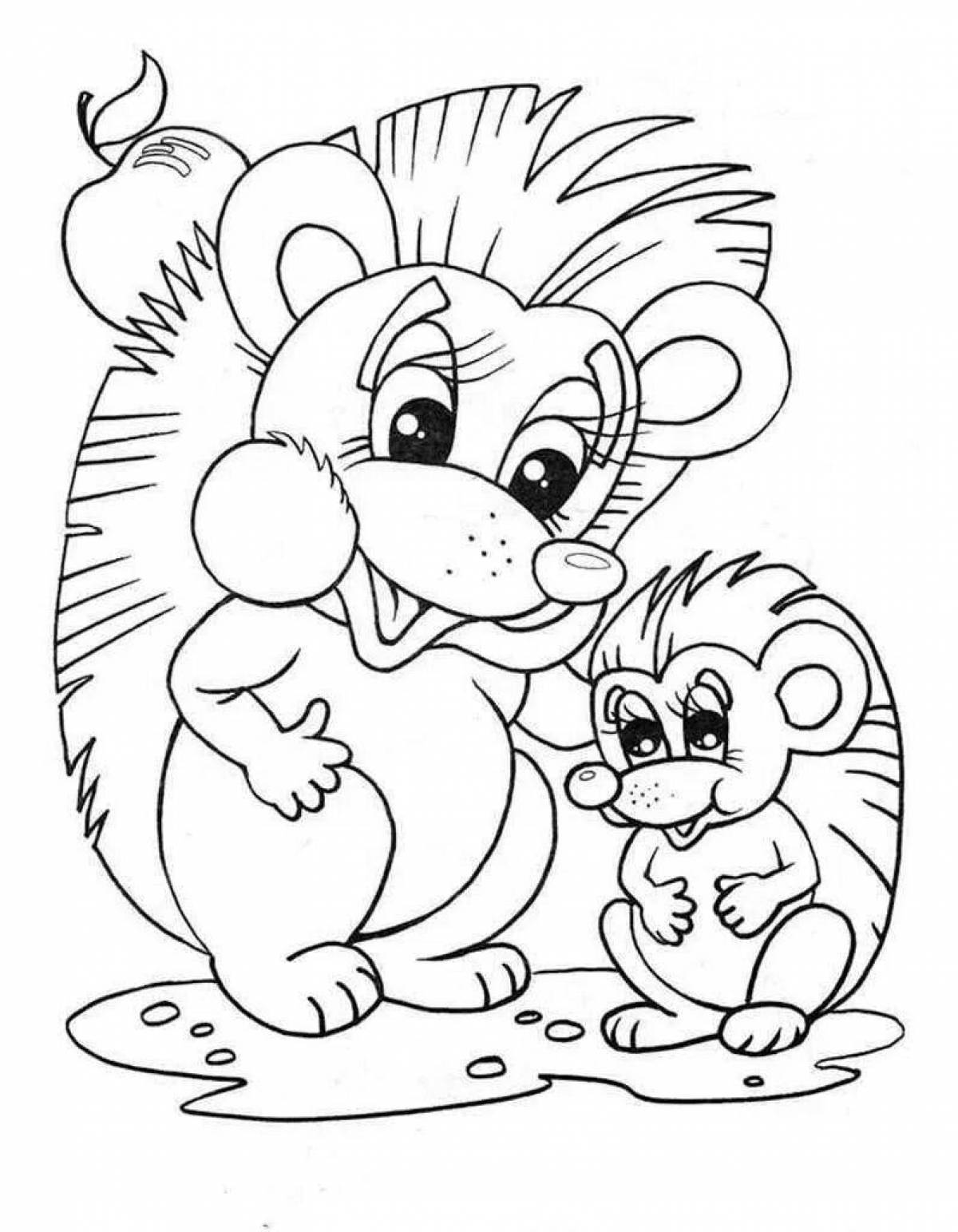 Fluffy coloring pages small animals