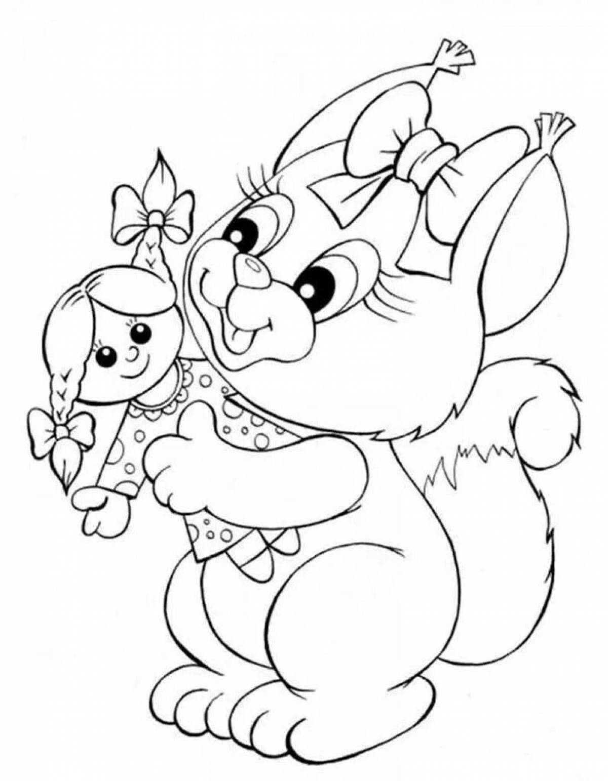 Naughty little animal coloring pages