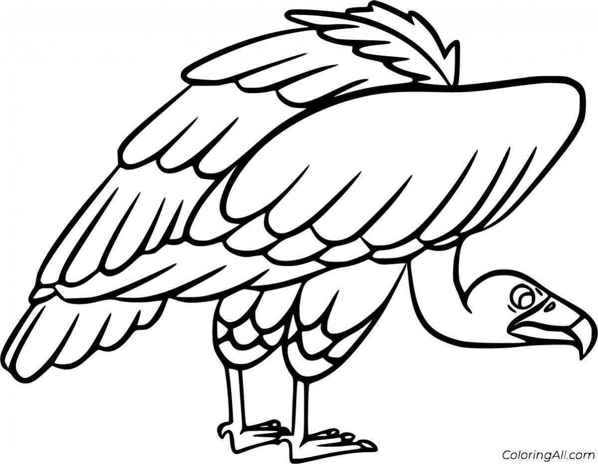 Majestic vulture coloring page