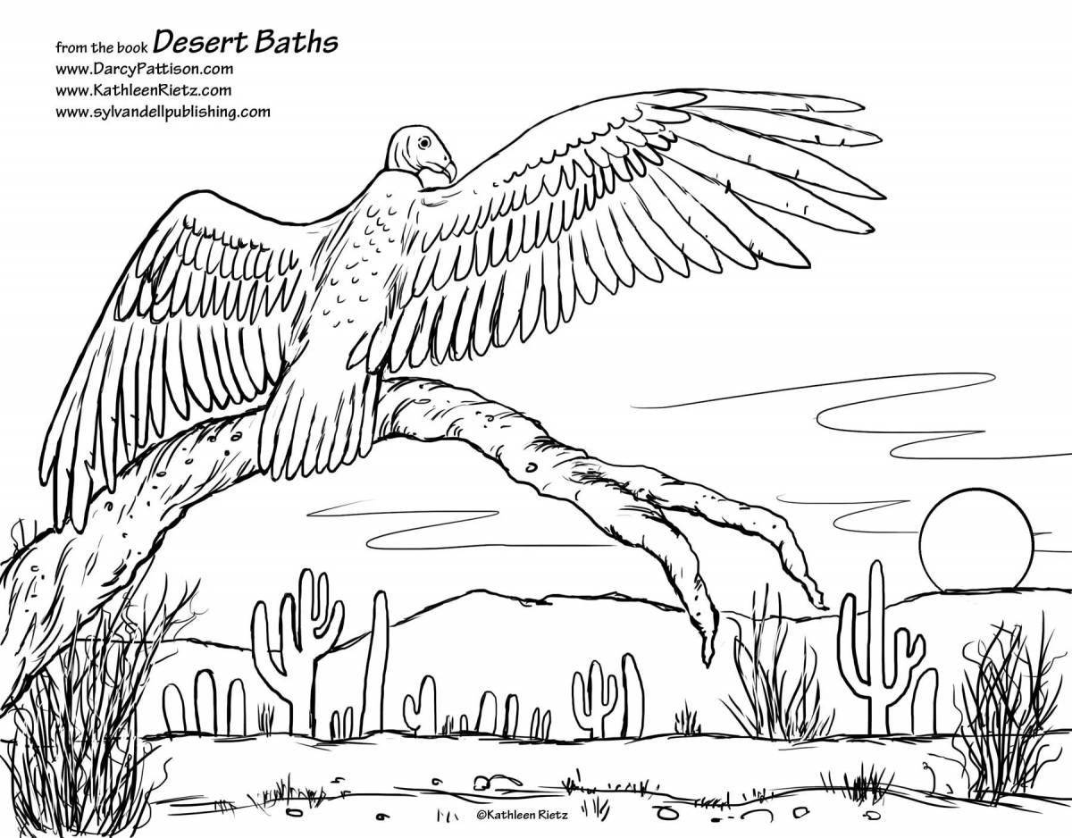 Gorgeous vulture coloring page