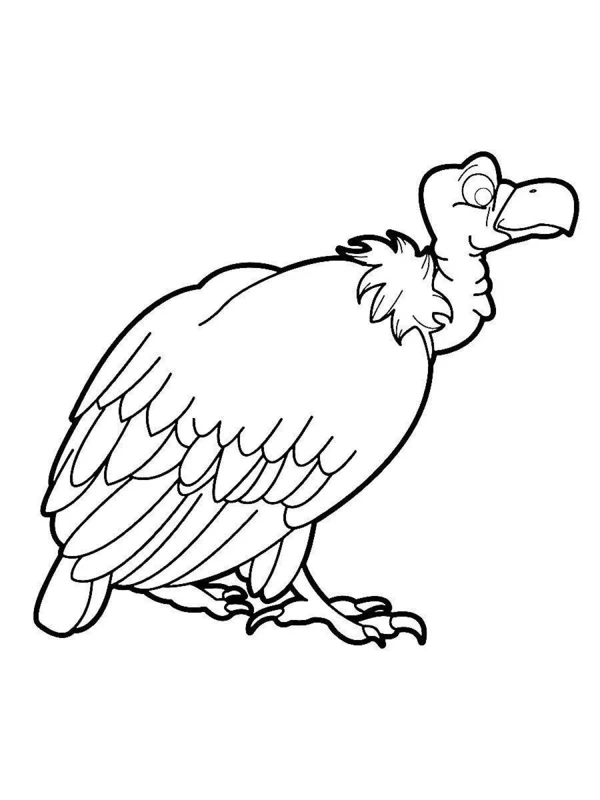 Awesome vulture coloring page