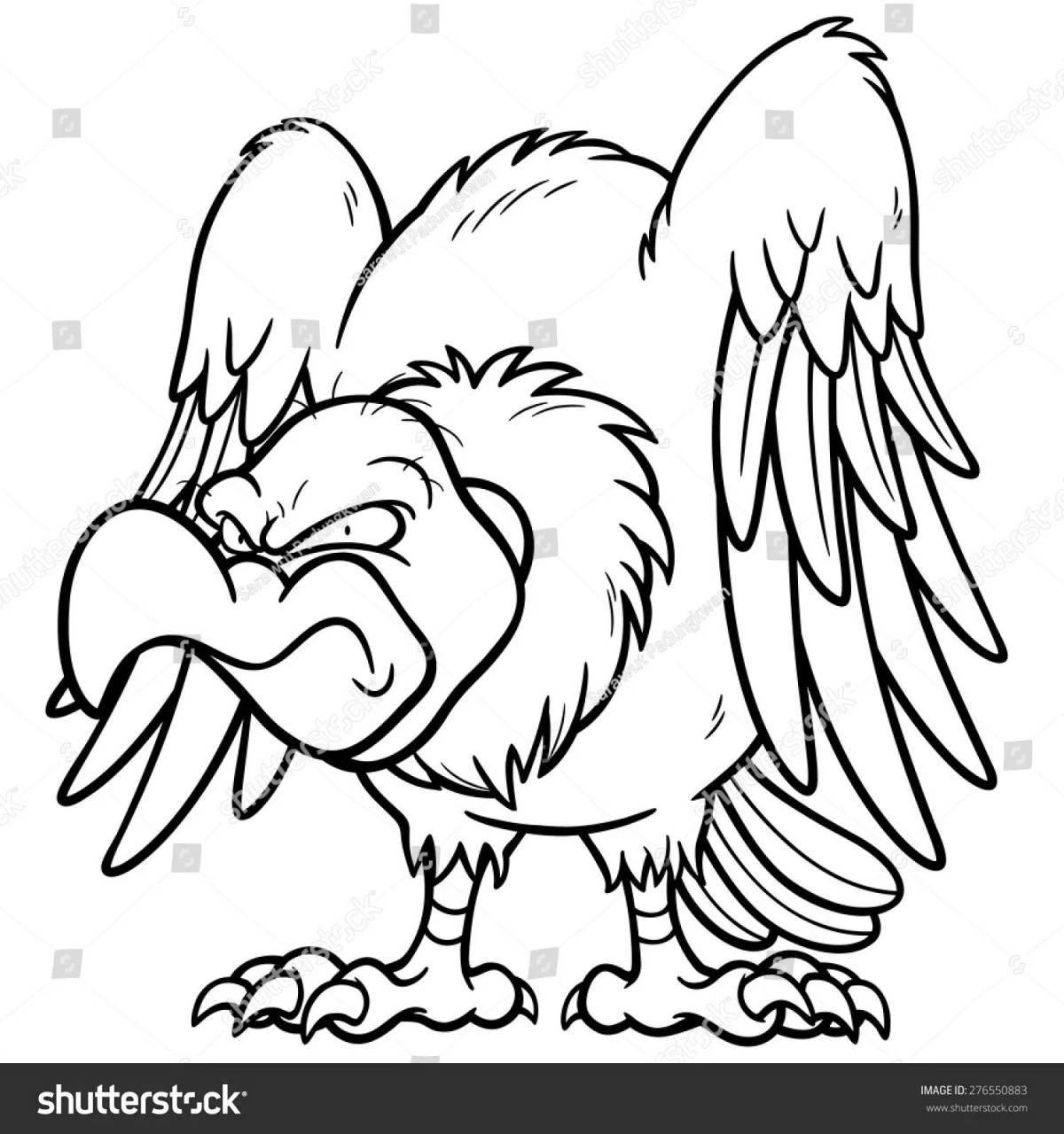 Coloring page dazzling vulture