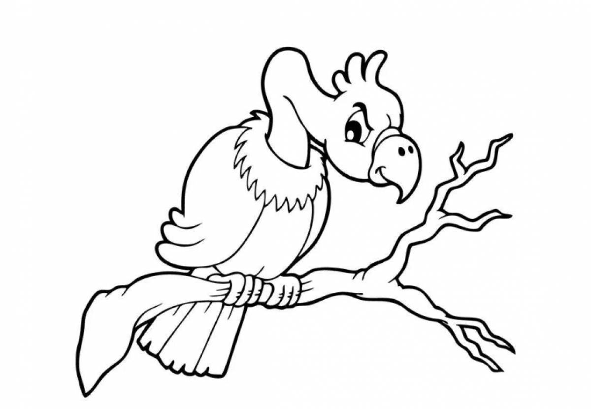 Coloring page wonderful vulture