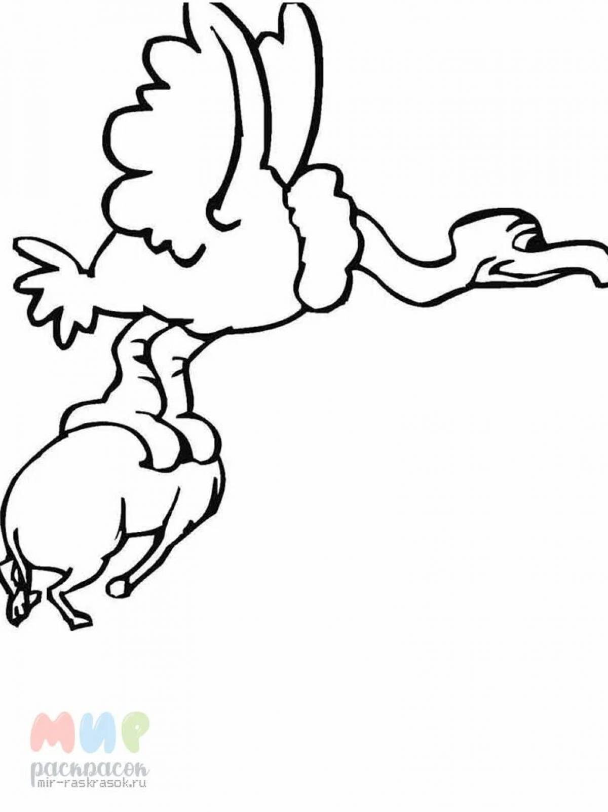 Coloring page beckoning vulture