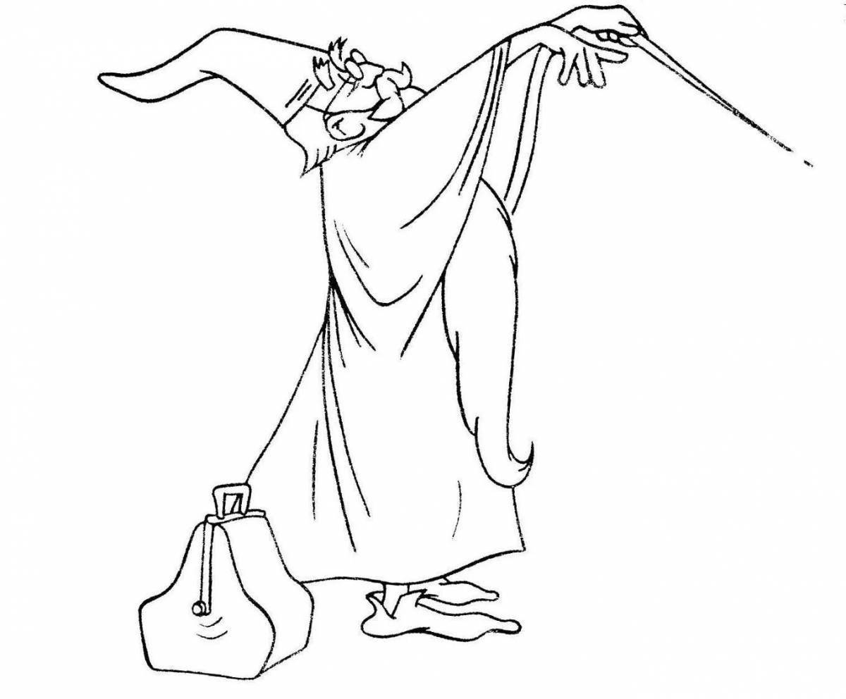 Generous wizard coloring page