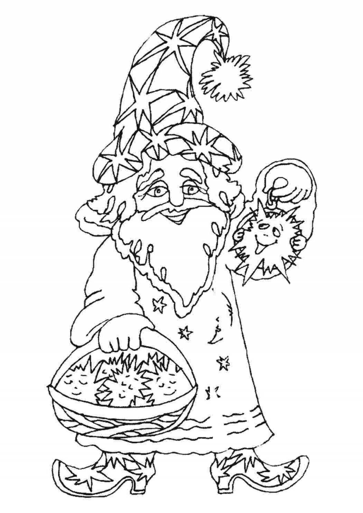 Rich sorcerer coloring page