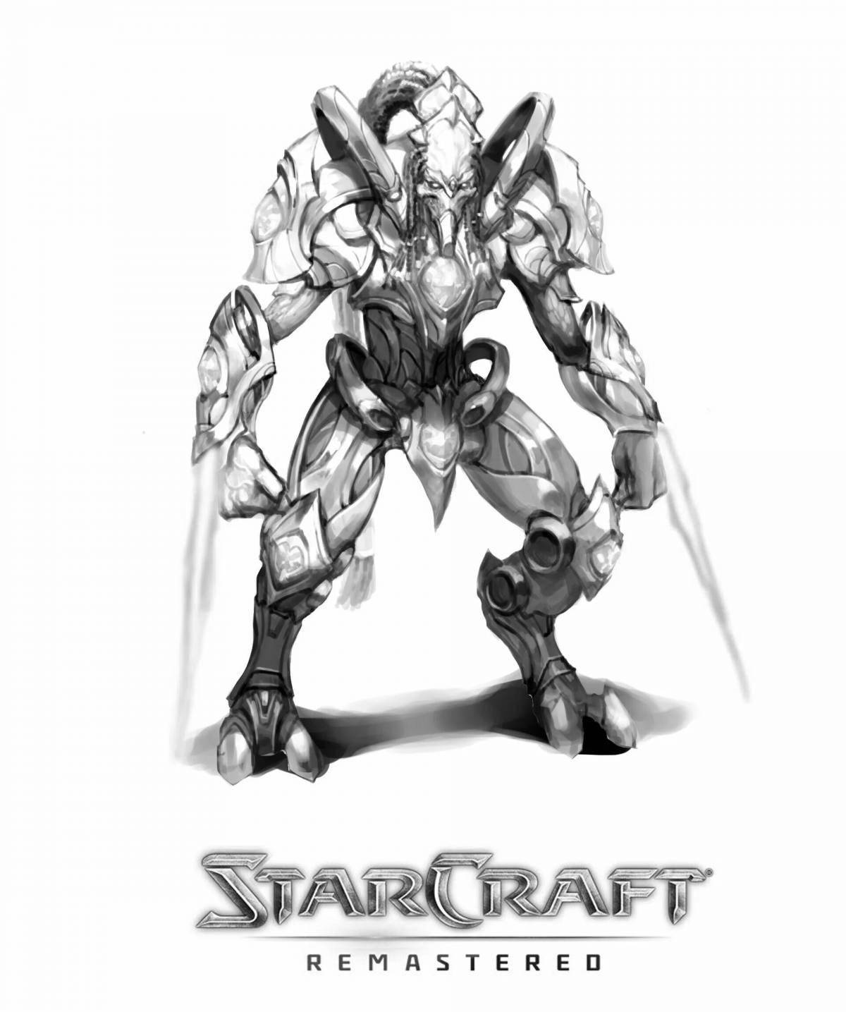 Увлекательная раскраска starcraft