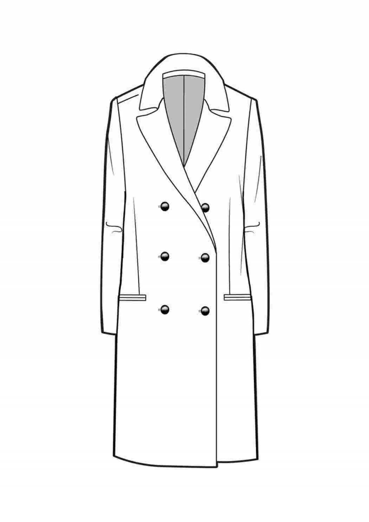 Coloring page with spectacular coat