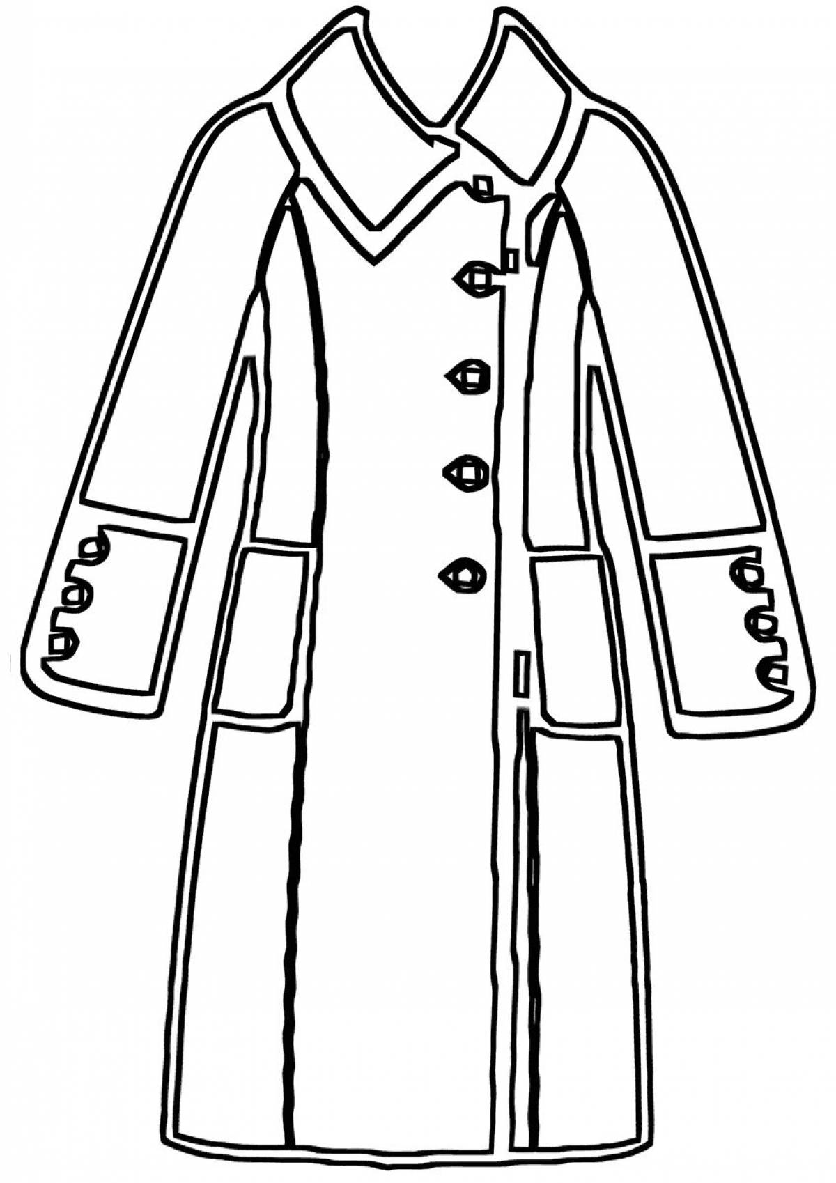 Coloring page elegant coat
