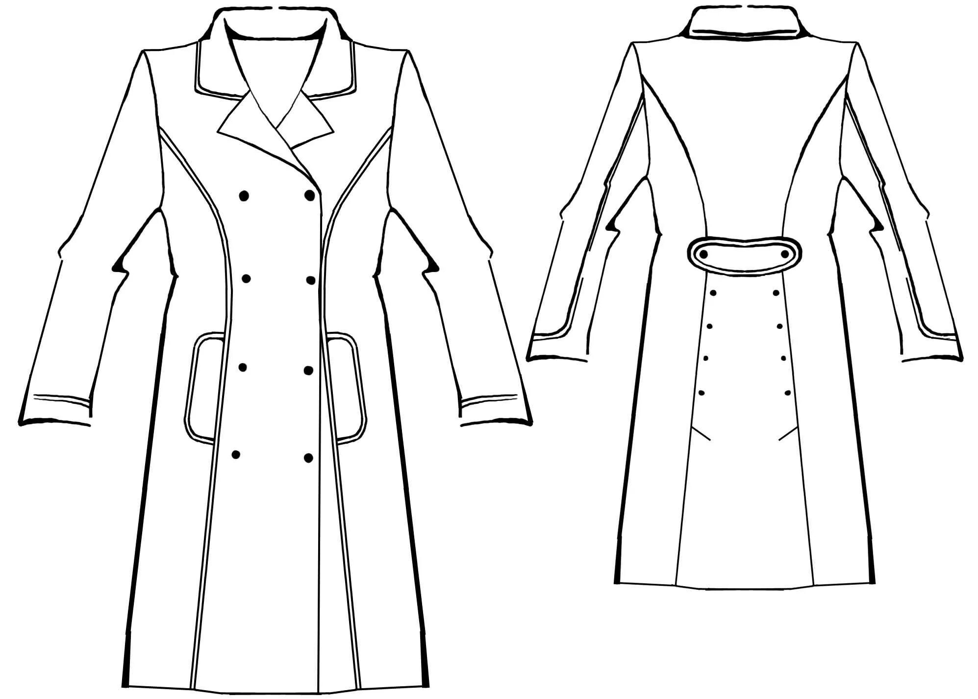 Coloring page fancy coat
