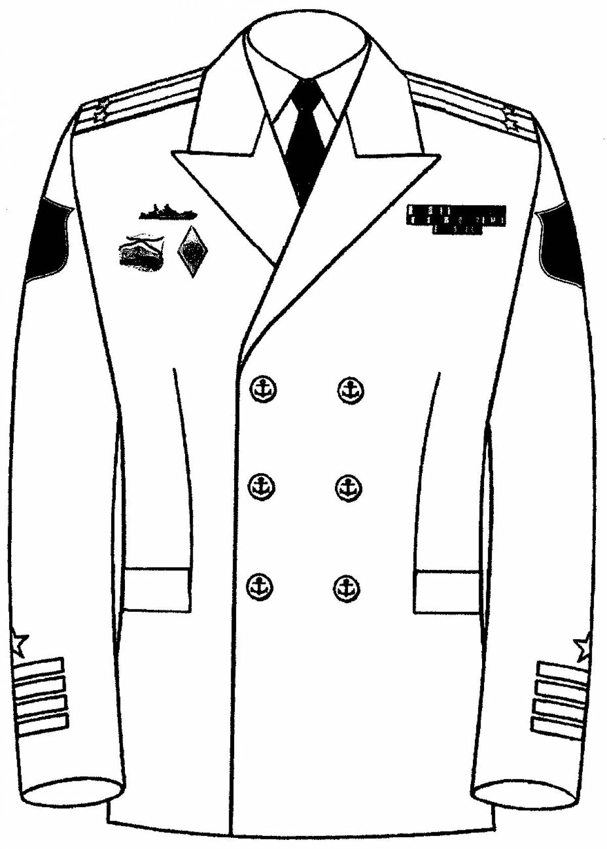 Coloring page stylish coat