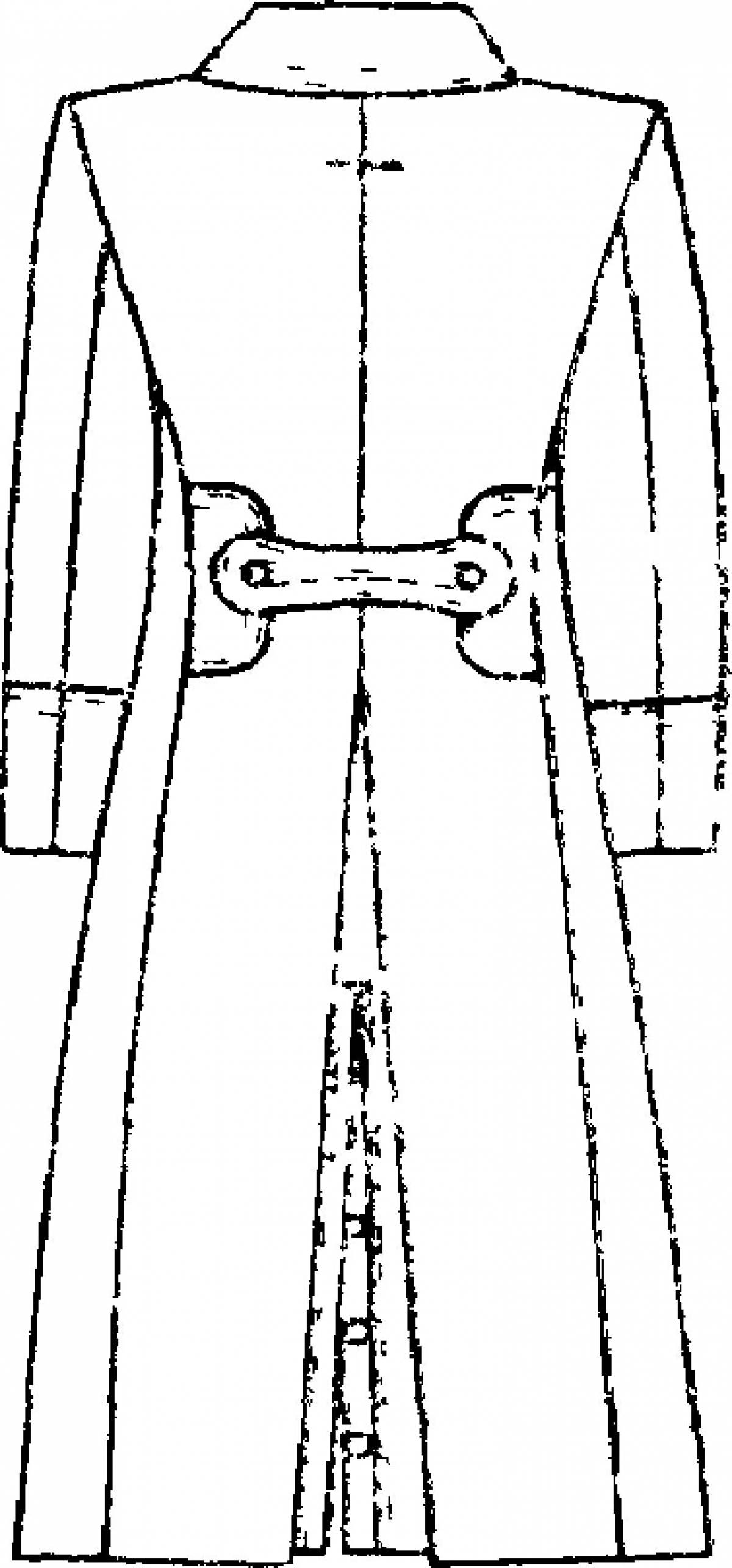 Fashion coat coloring page
