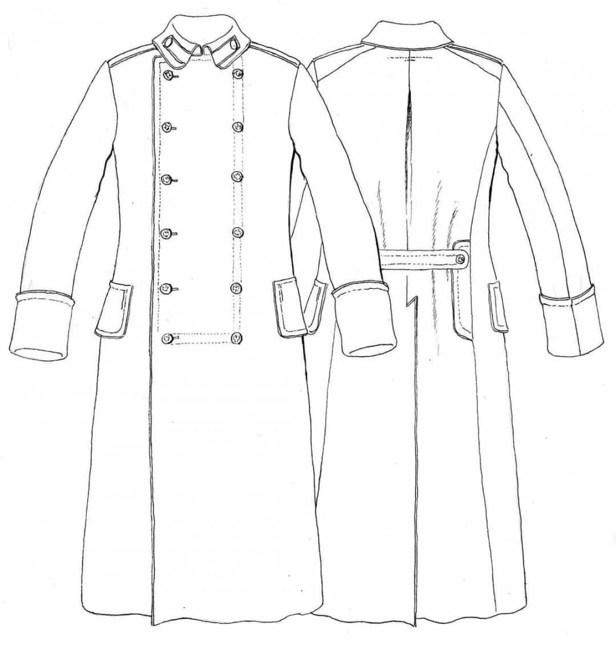 Sweet coat coloring page