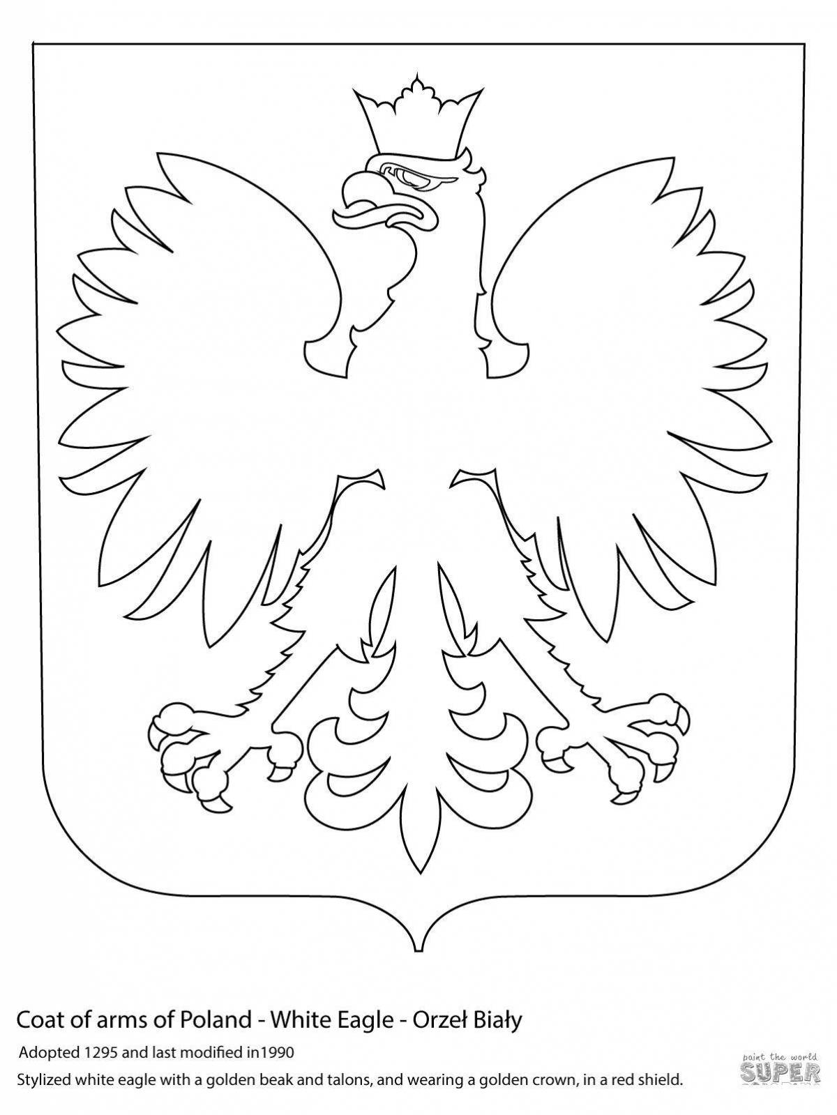 Fun coat of arms coloring for kids