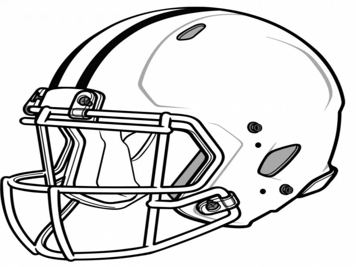 Coloring page for a fascinating motorcycle helmet