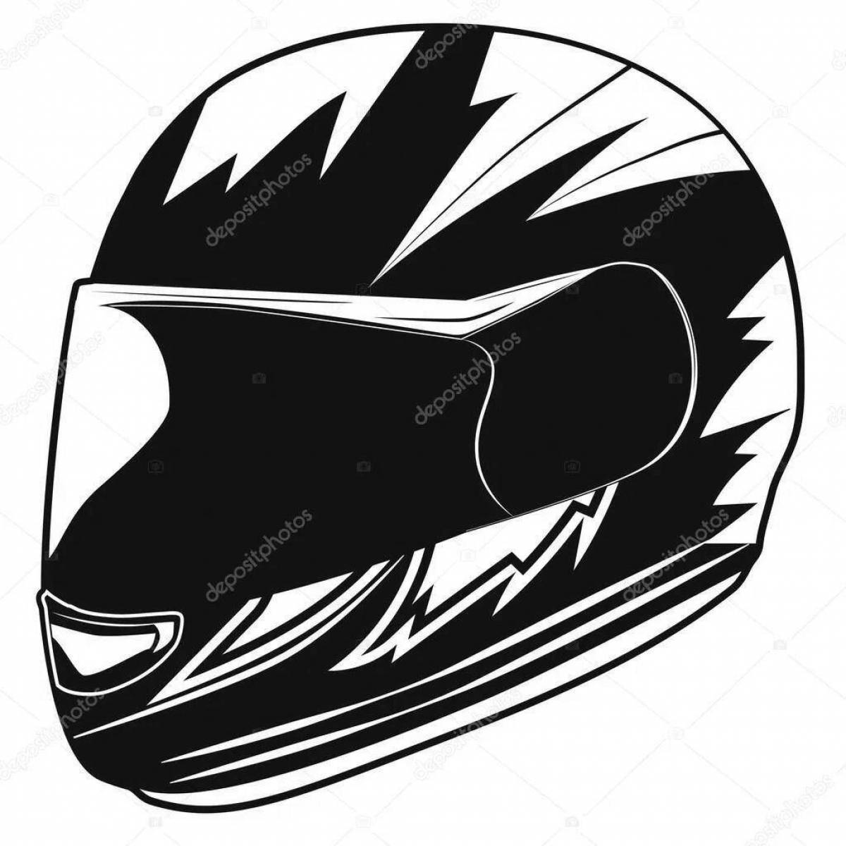 Юмористическая раскраска мотоциклетного шлема