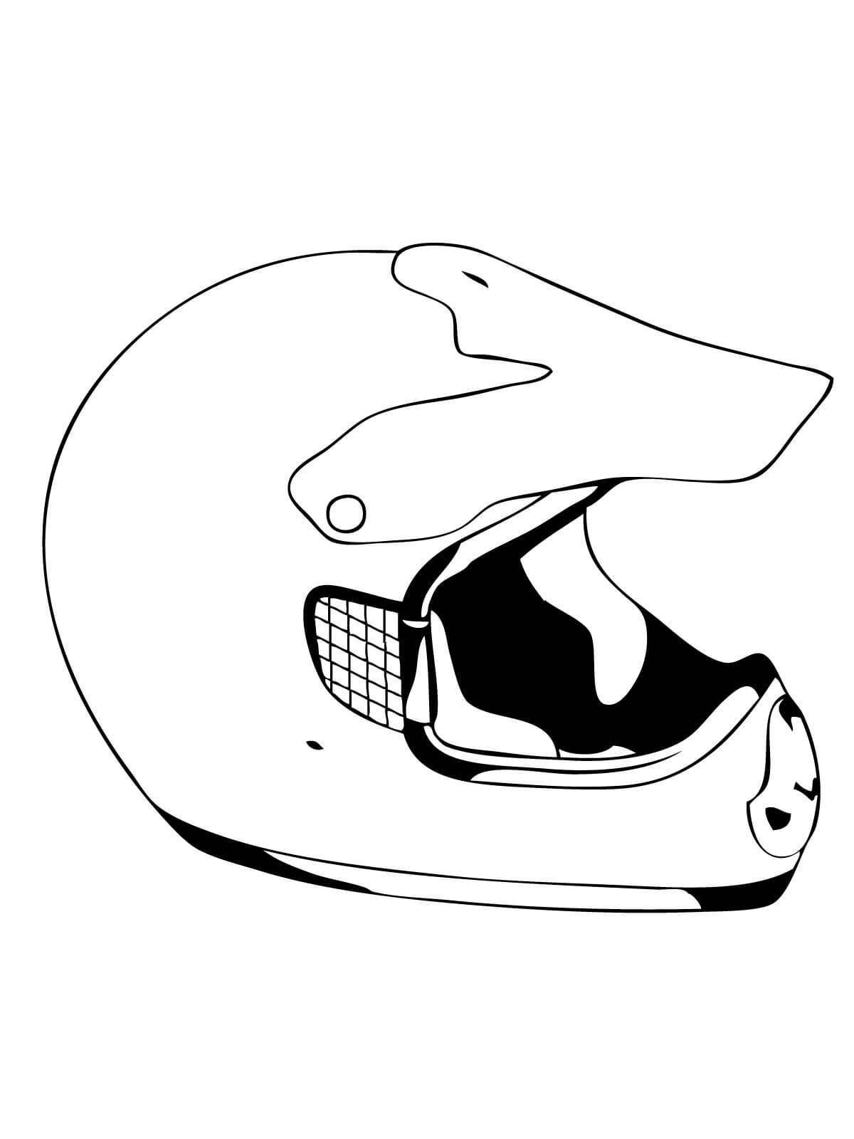 Coloring page invigorating motorcycle helmet