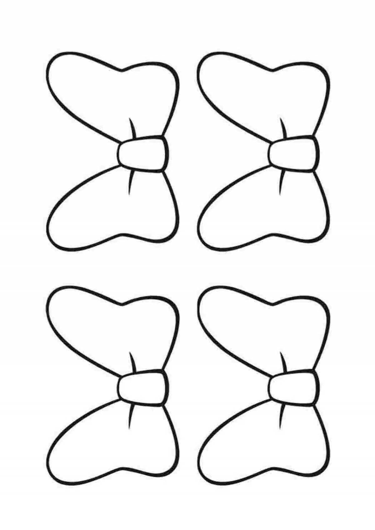 Coloring bright bow for children