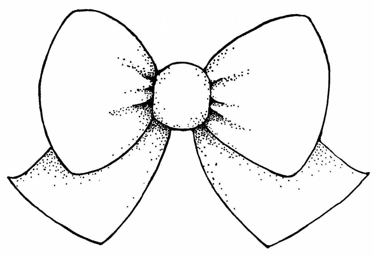 Увлекательная раскраска бантик для детей