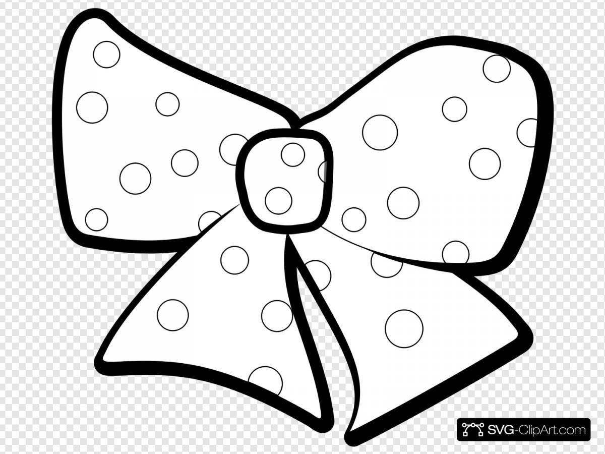 Coloring fairy bow for children