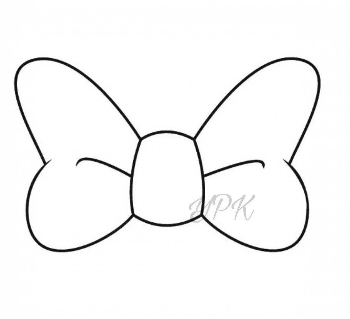 Glitter bow coloring book for kids