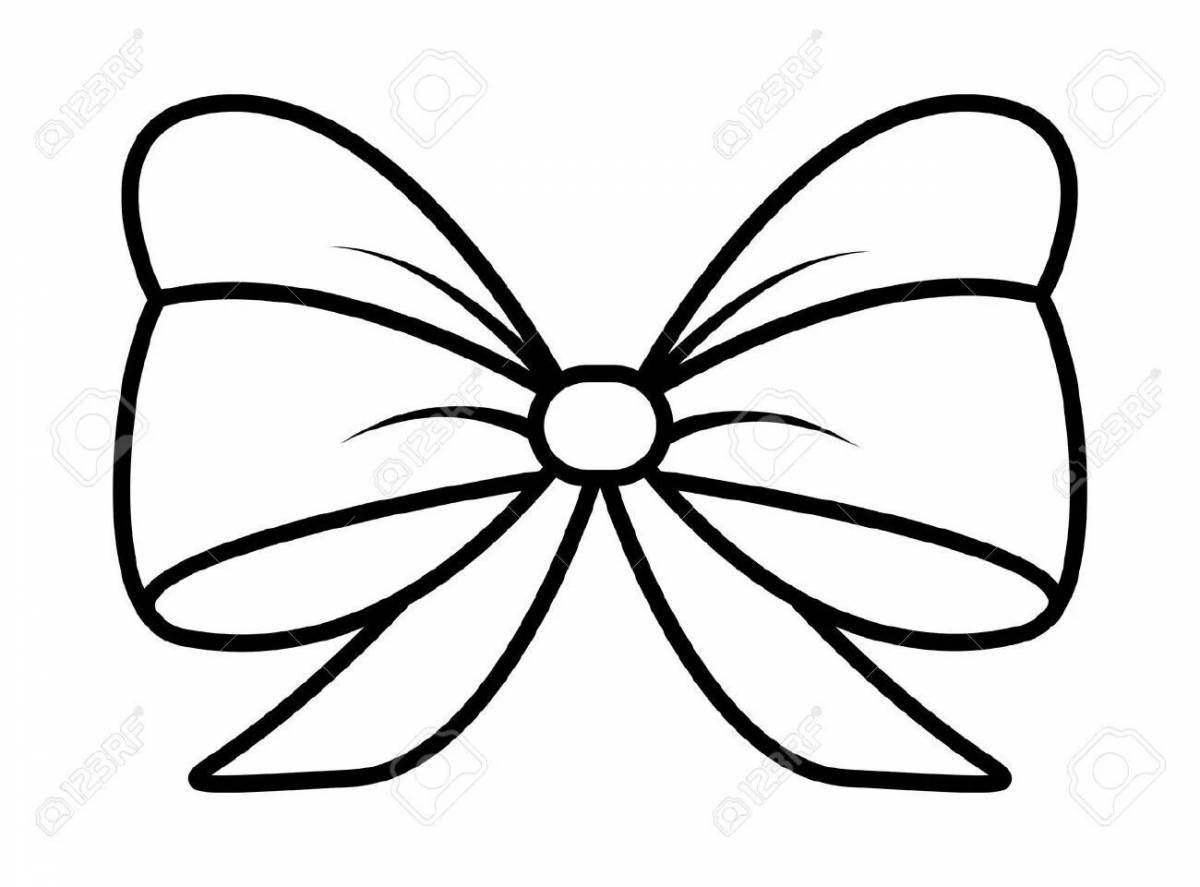 Cute bow coloring pages for kids
