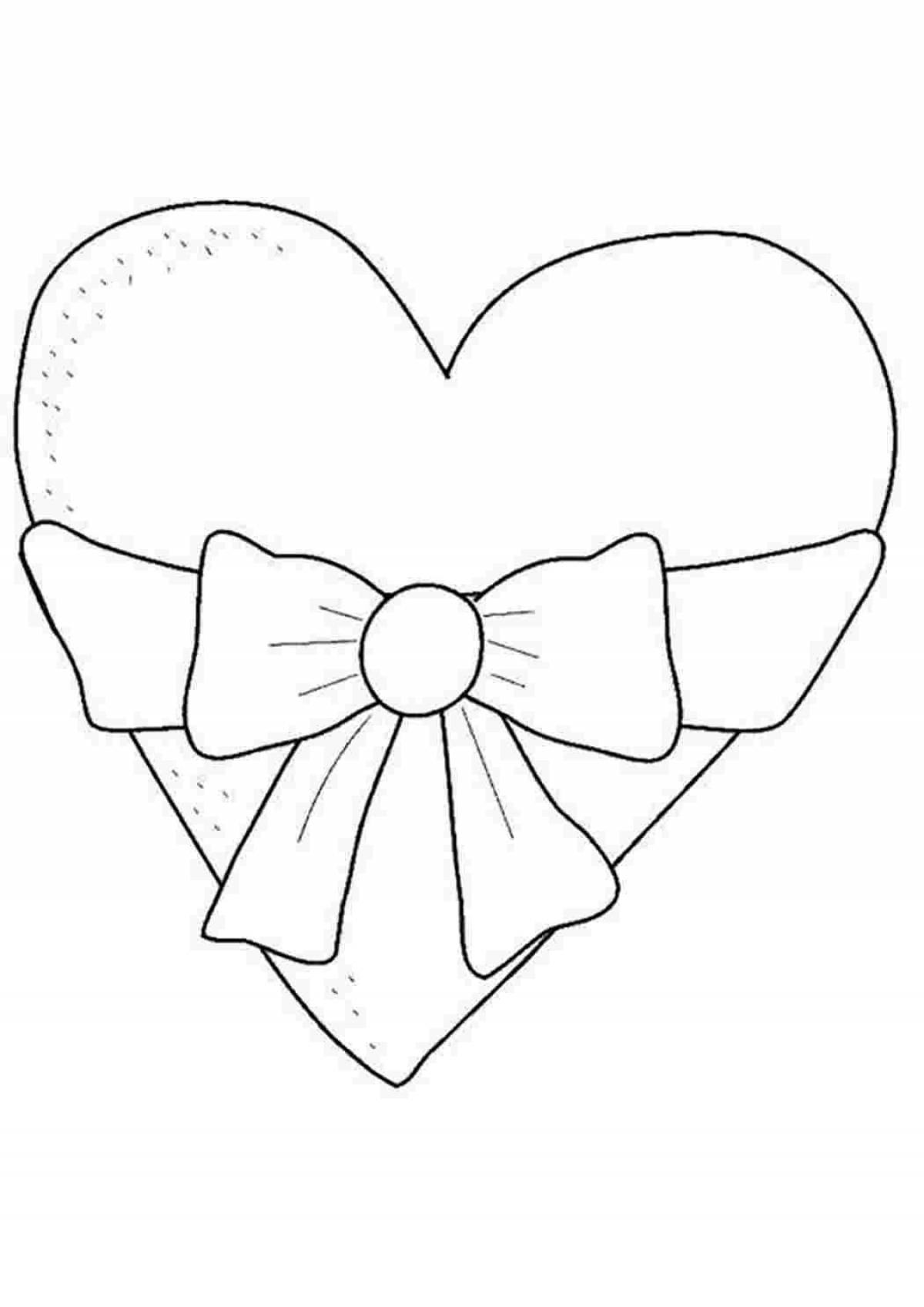 Adorable bow coloring book for kids