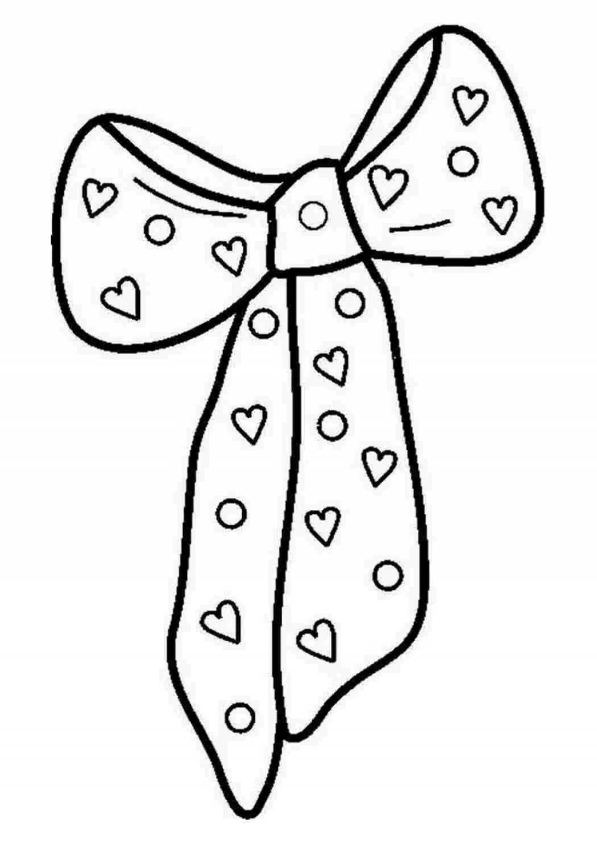 Amazing coloring pages with bows for kids