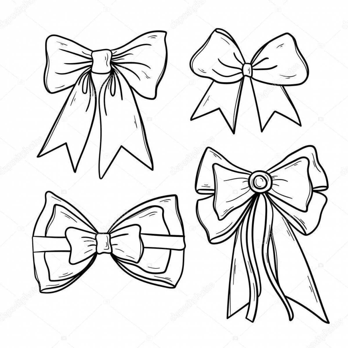 Adorable bow coloring book for kids