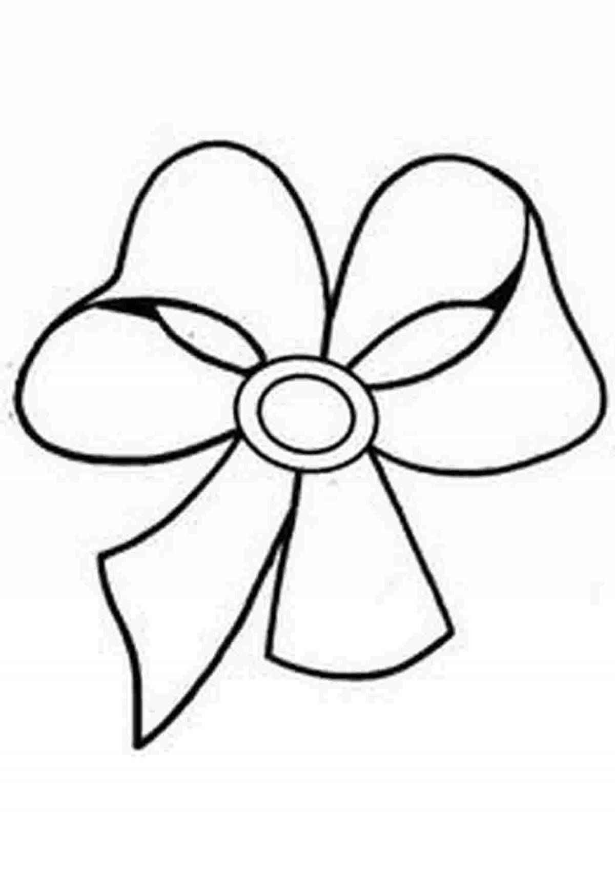 Amazing coloring pages with bows for kids