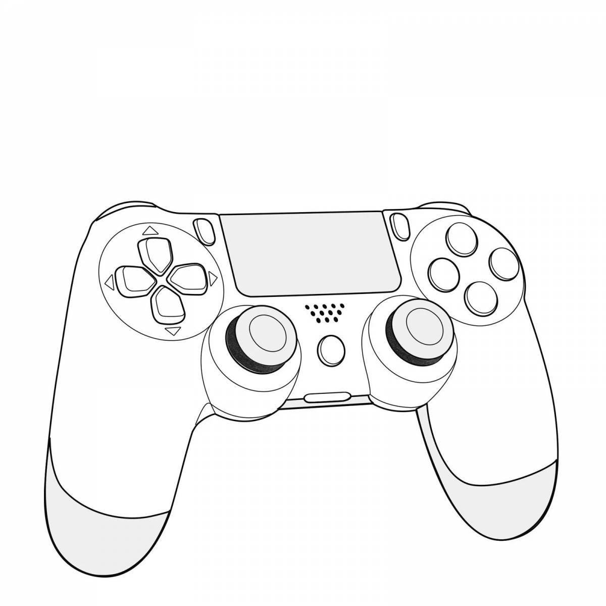 Colorful video game coloring page