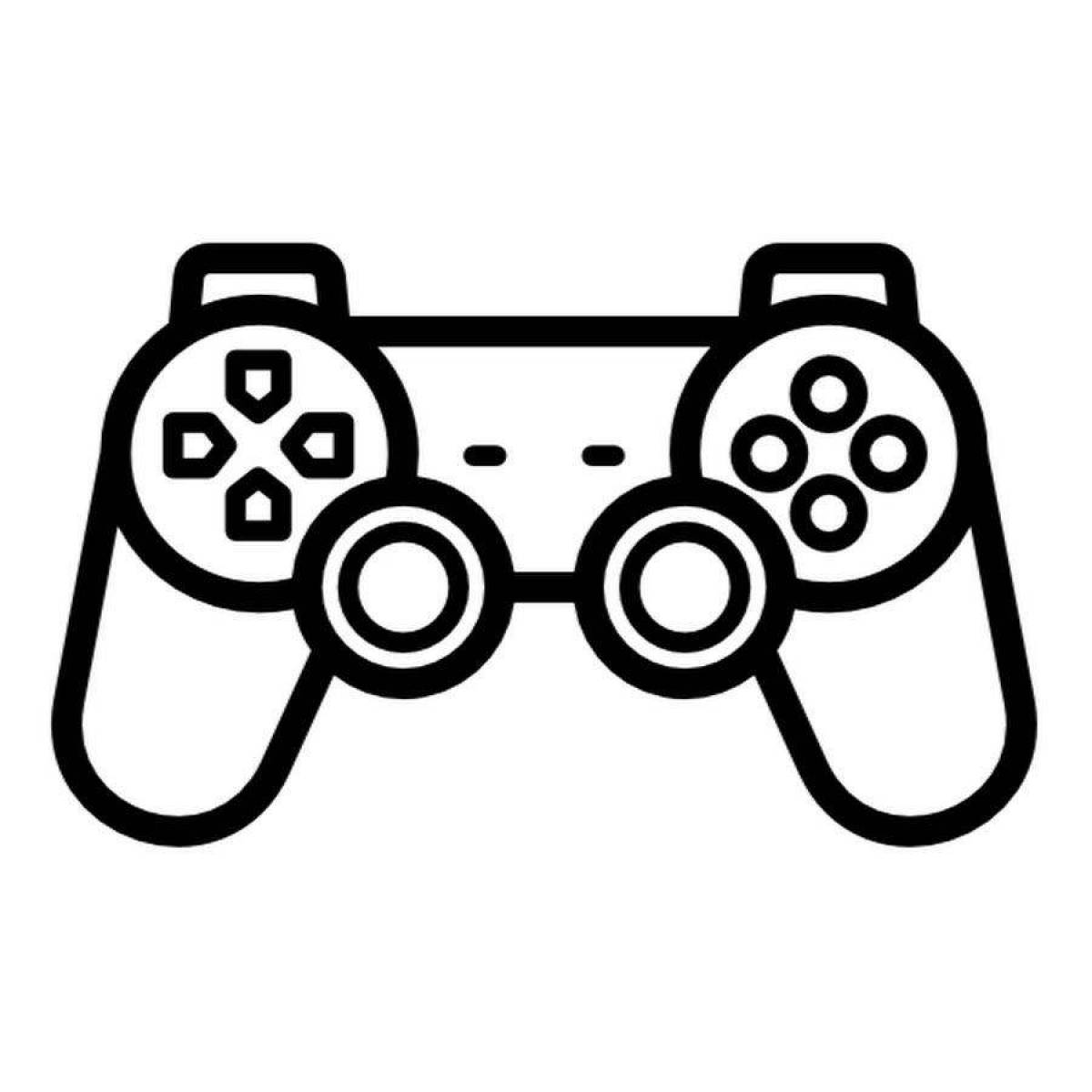 Attractive video game coloring page