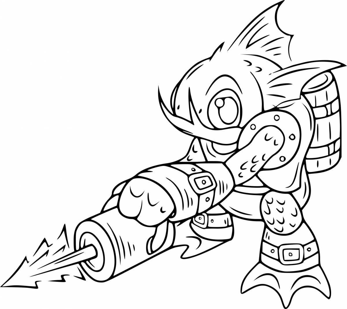 Creative video game coloring page