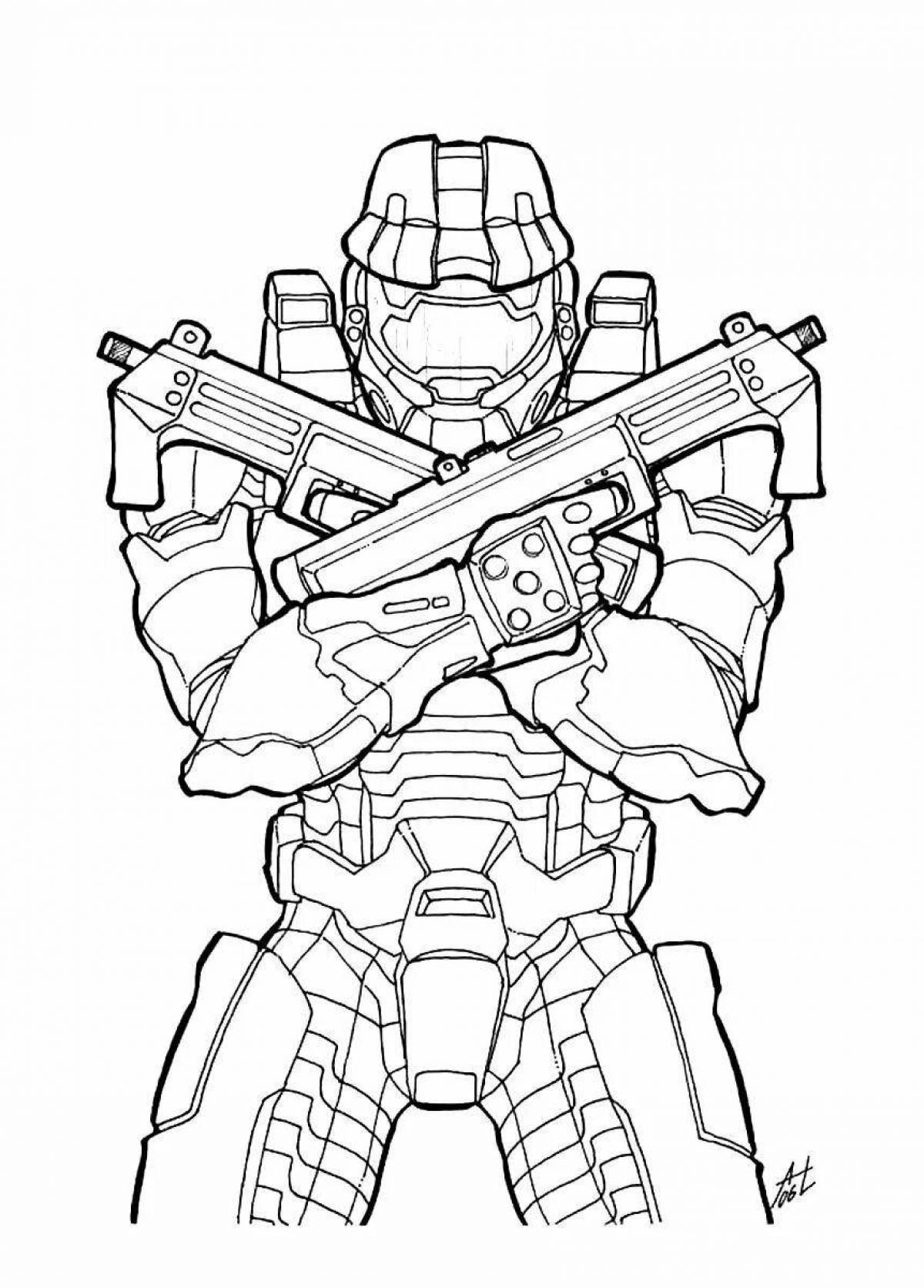 Bold video game coloring page