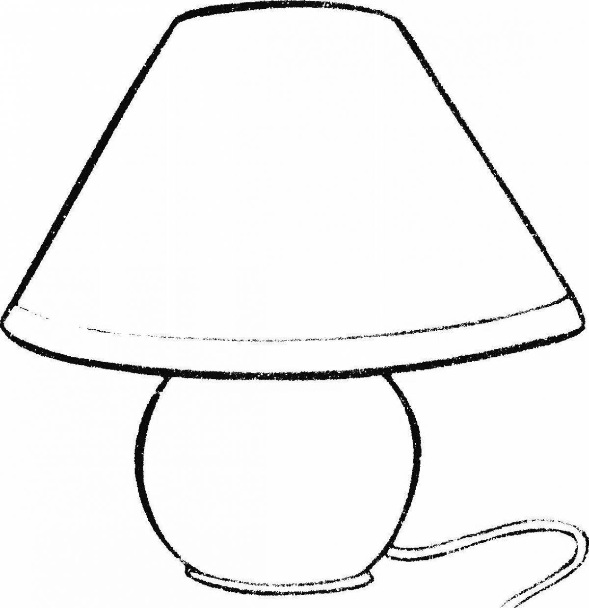 Coloring book dazzling lamp for children