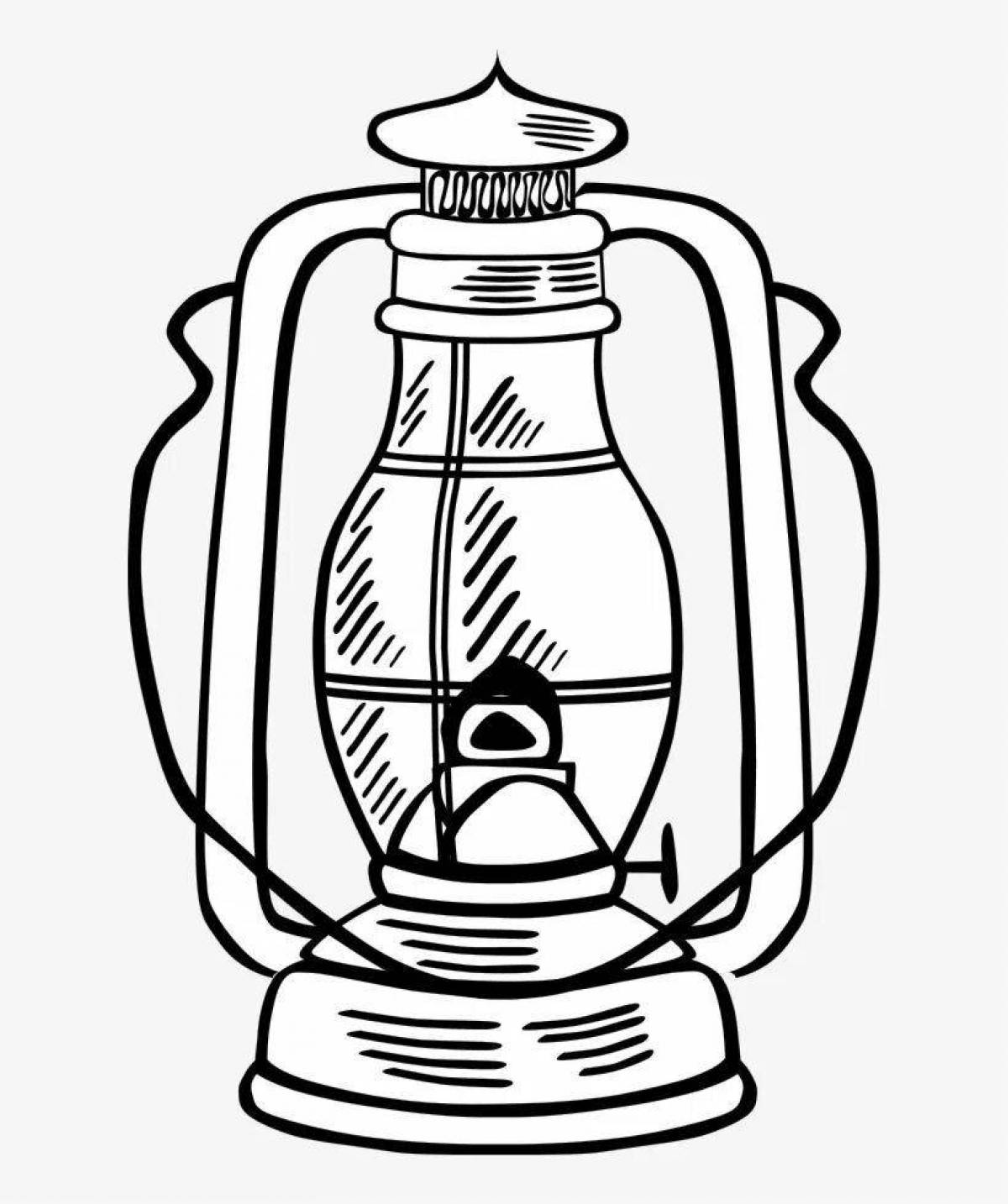 Playful lamp coloring page for kids