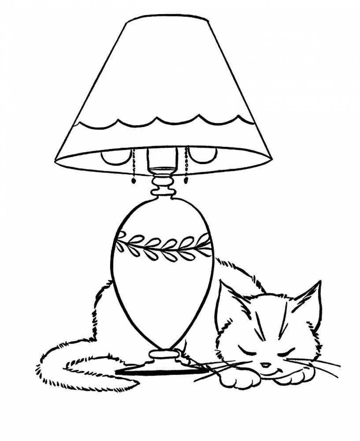 Fun coloring lamp for children