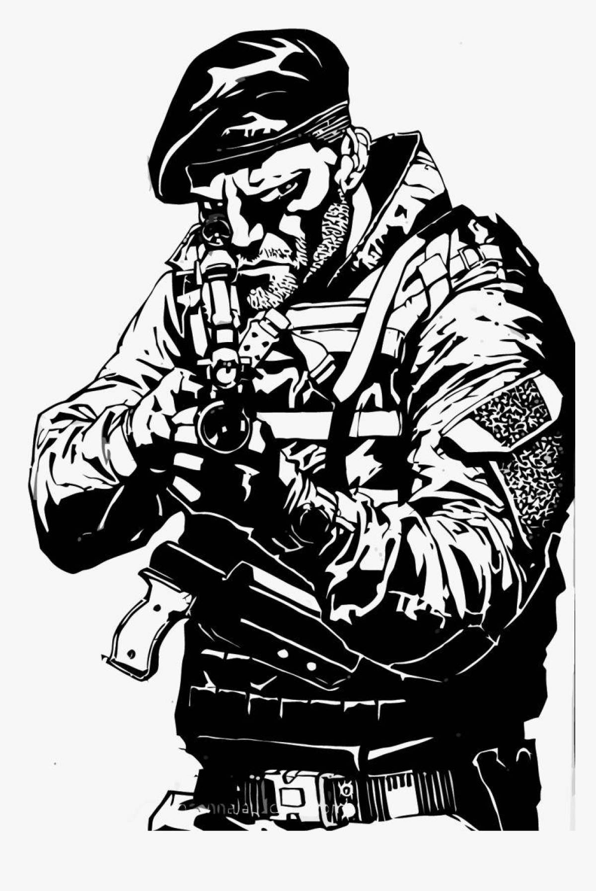 Saboteur Involved coloring page