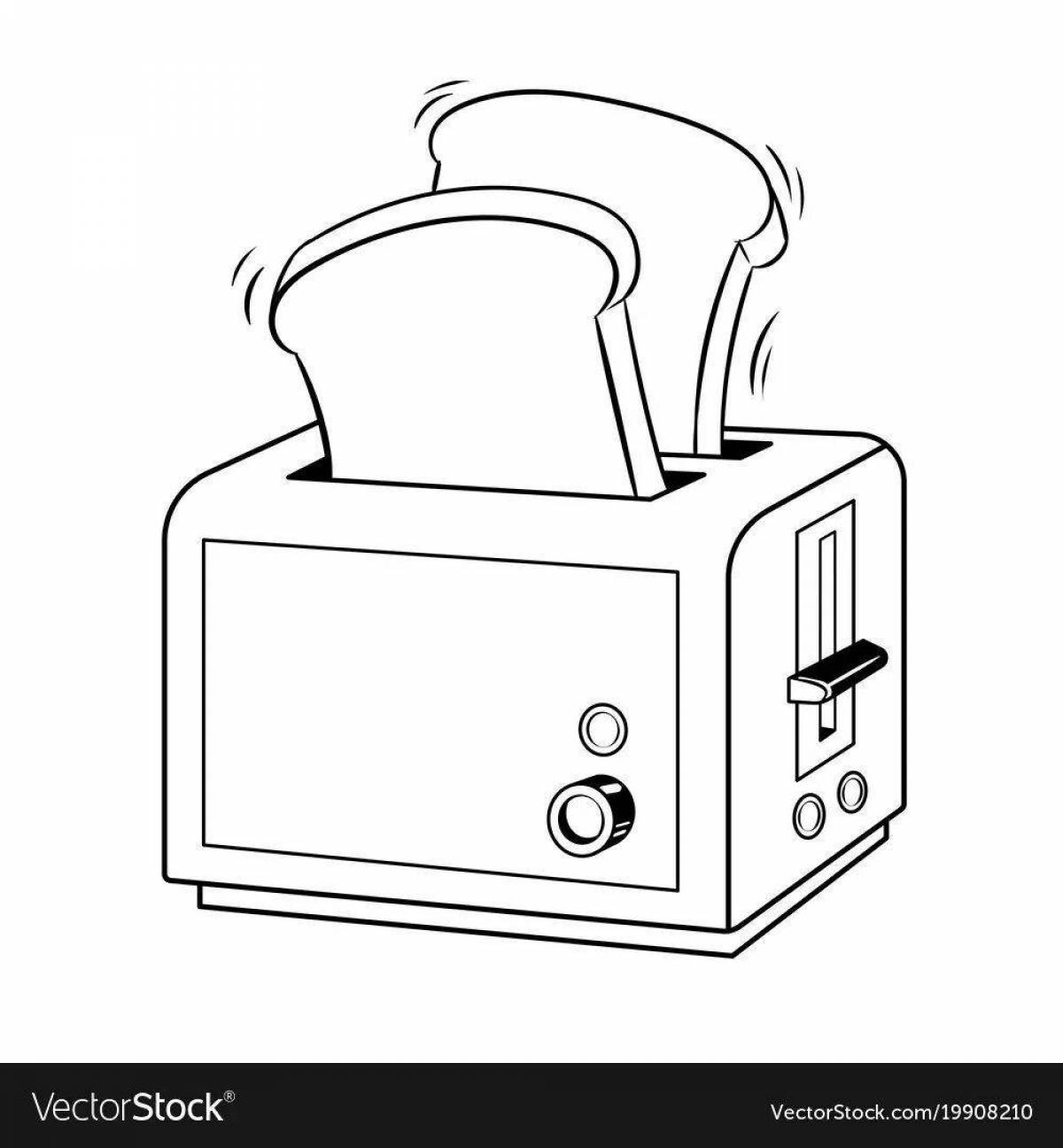 Shiny toaster coloring page