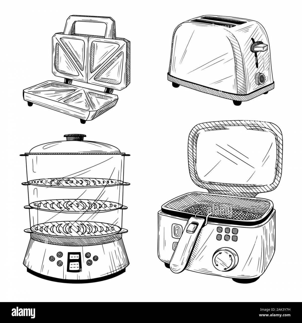 Coloring page dazzling toaster