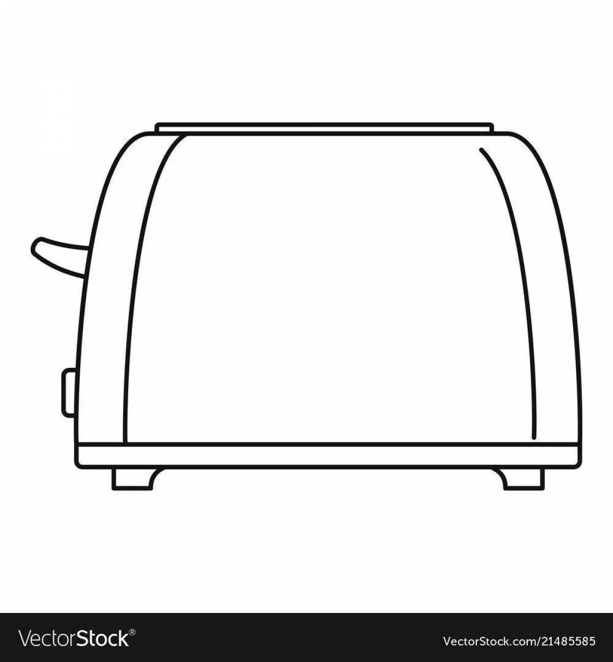 Fat toaster coloring page