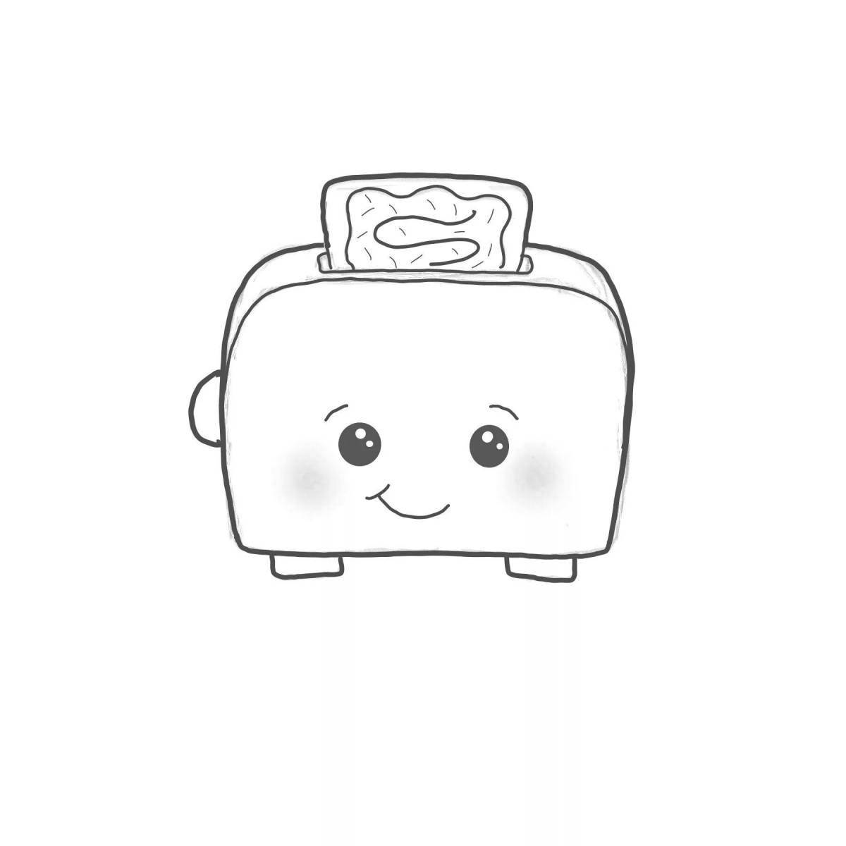 Tempting toaster coloring page