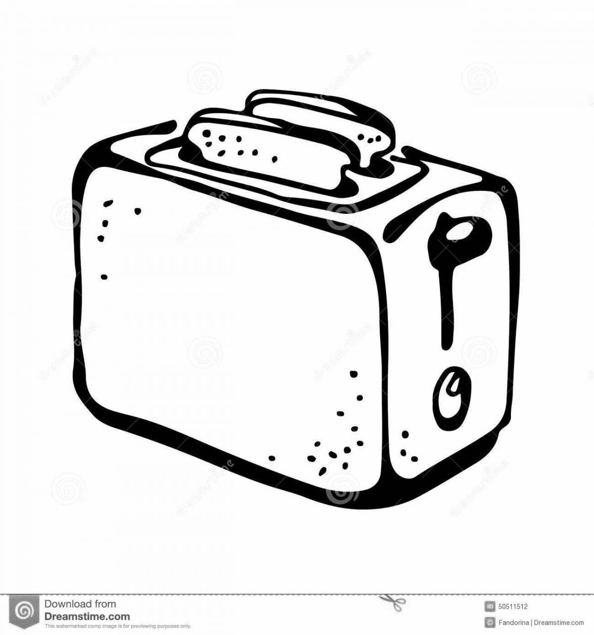 Fabulous toaster coloring page