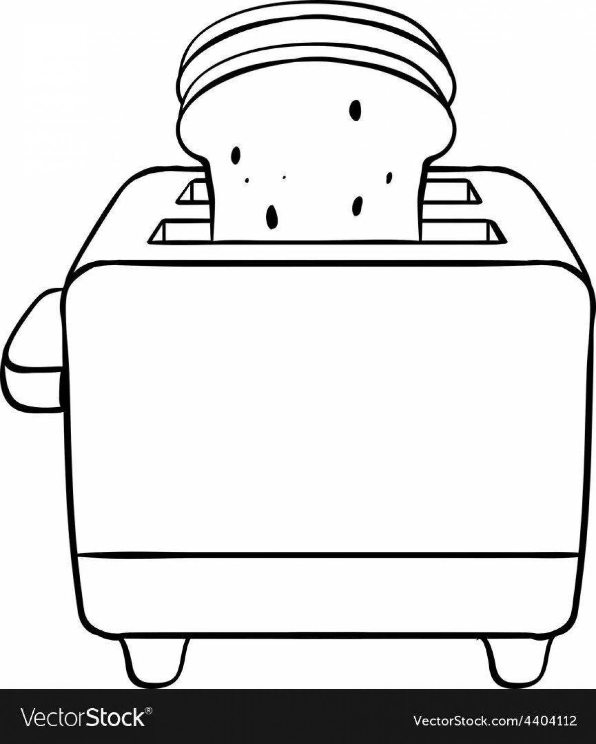 Coloring book amazing toaster