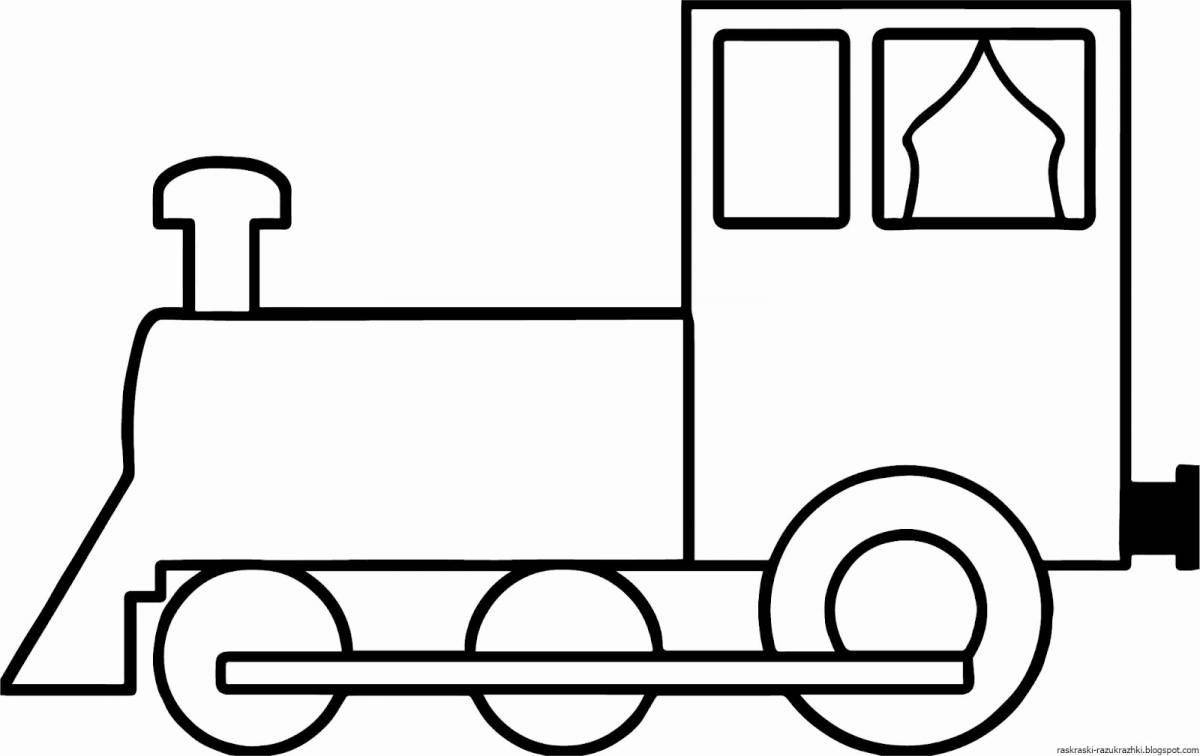 Coloring splendid wagon for minors