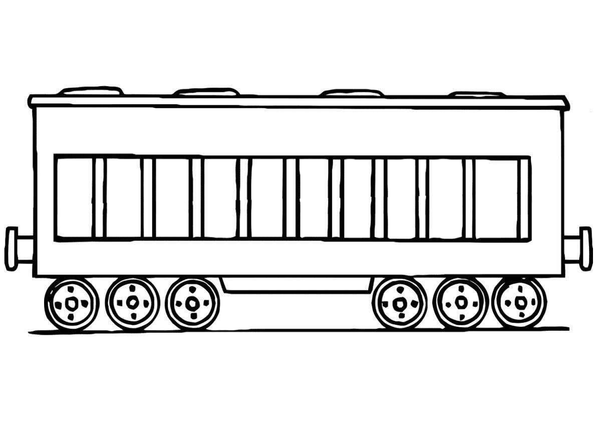 Colorful coloring of wagons for children
