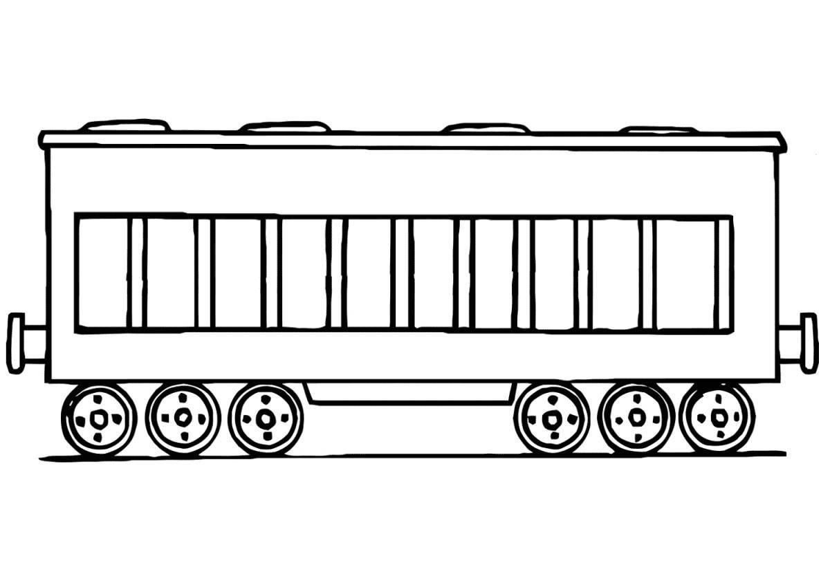 Раскраска Вагон бесплатно распечатать.