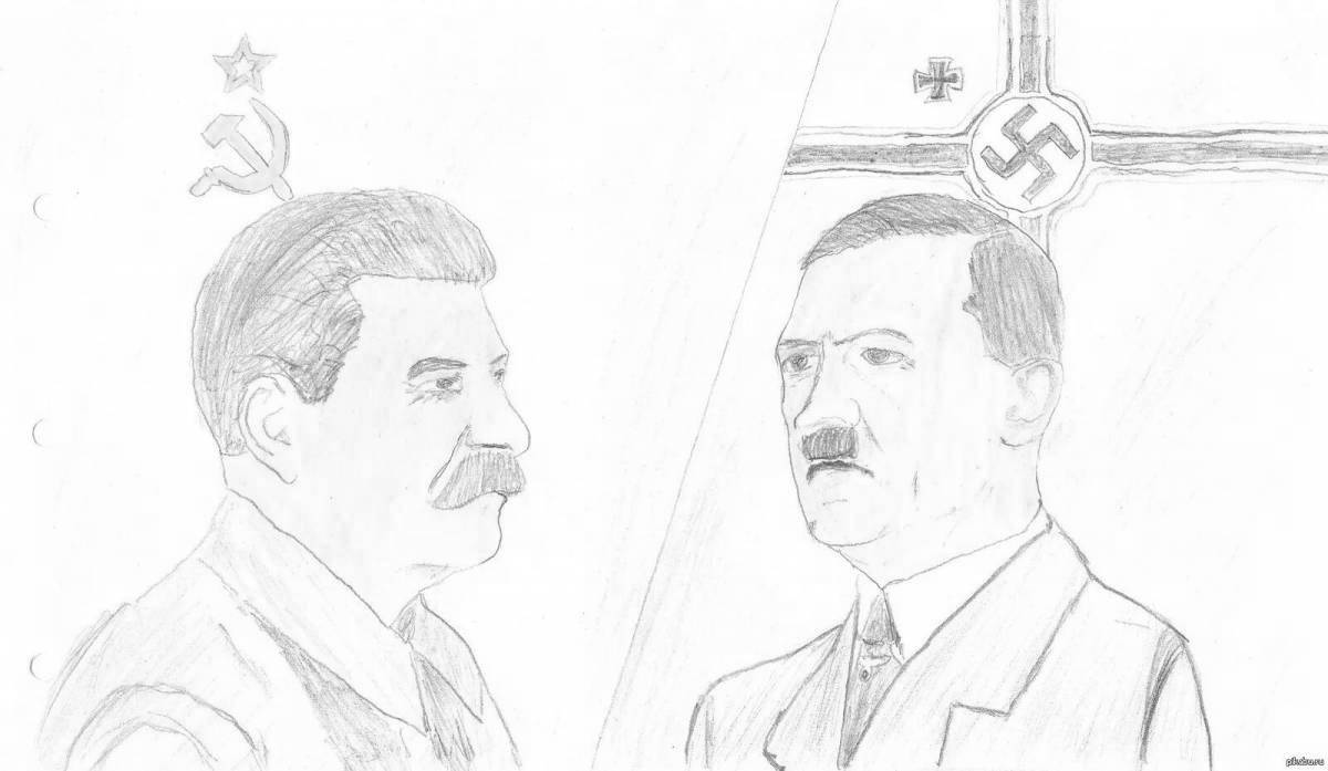 Coloring page graceful hitler